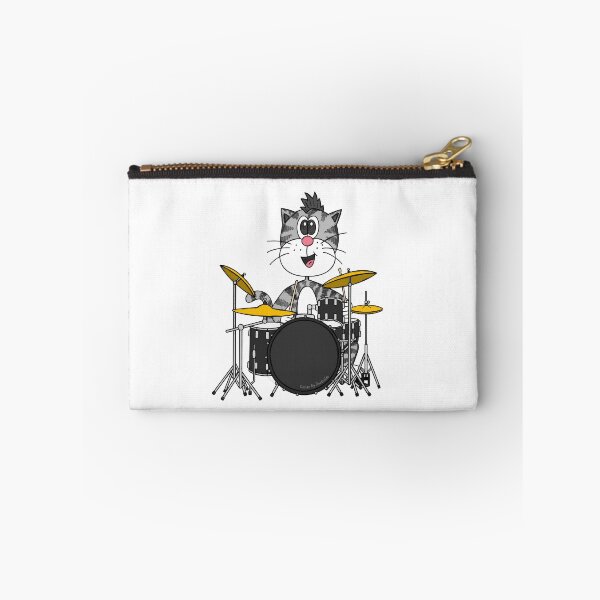 Item preview, Cat Playing Drums, Drummer Musician Music Teacher designed and sold by doodlerob.
