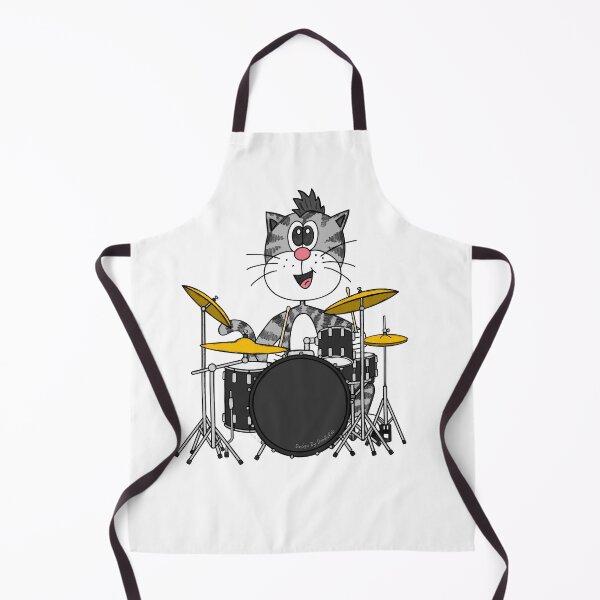 Item preview, Cat Playing Drums, Drummer Musician Music Teacher designed and sold by doodlerob.