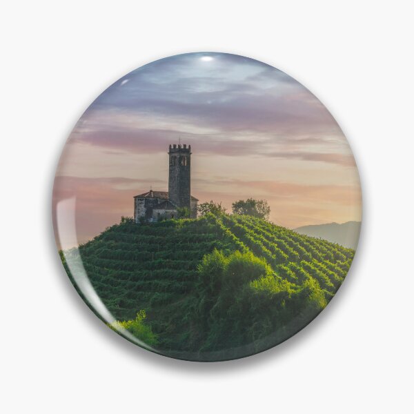 Item preview, San Lorenzo Church and vineyards on Unesco Prosecco Hills, Italy designed and sold by Stefano Orazzini.