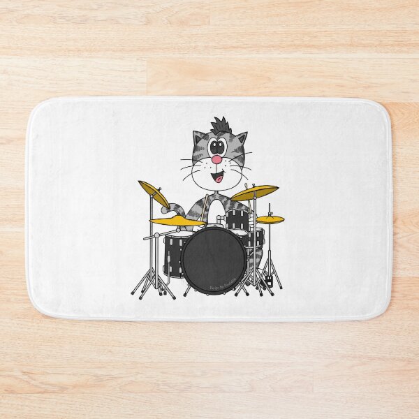 Item preview, Cat Playing Drums, Drummer Musician Music Teacher designed and sold by doodlerob.