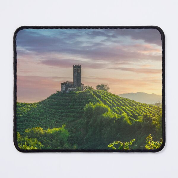 Item preview, San Lorenzo Church and vineyards on Unesco Prosecco Hills, Italy designed and sold by Stefano Orazzini.