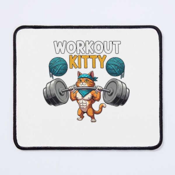 Item preview, Funny Cat Lifting Weights | Workout Kitty Gym Humor Gift designed and sold by FitEnvy.