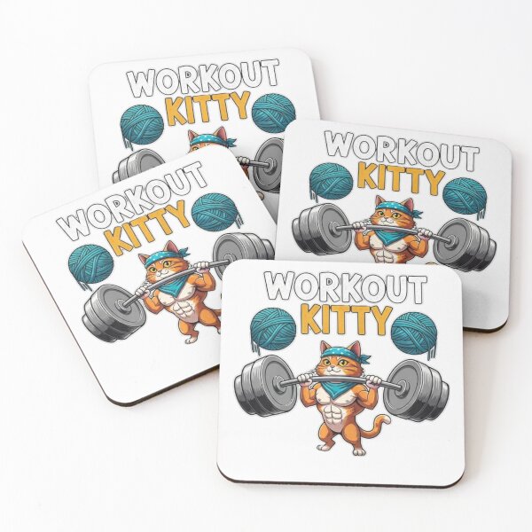 Item preview, Funny Cat Lifting Weights  | Workout Kitty Gym Humor Gift designed and sold by FitEnvy.