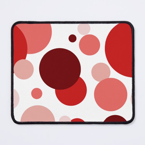 Item preview, Geometric pattern, red, circles, polka dots, pattern of different circles, designed and sold by ArtbySvetik.
