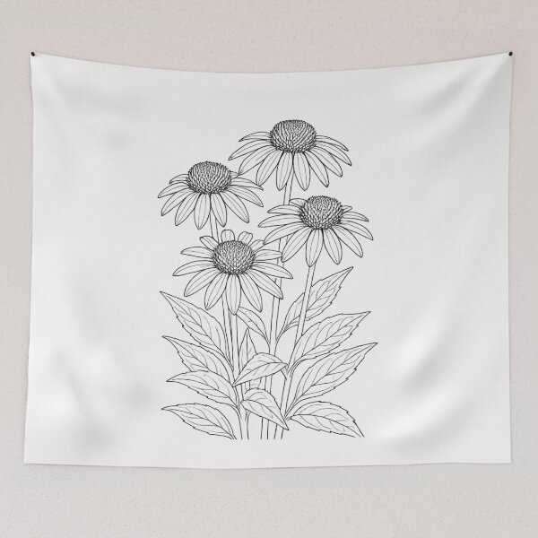 Item preview, Topeka Purple Coneflower - Echinacea atrorubens designed and sold by NativePlantsColoringBooks.com.