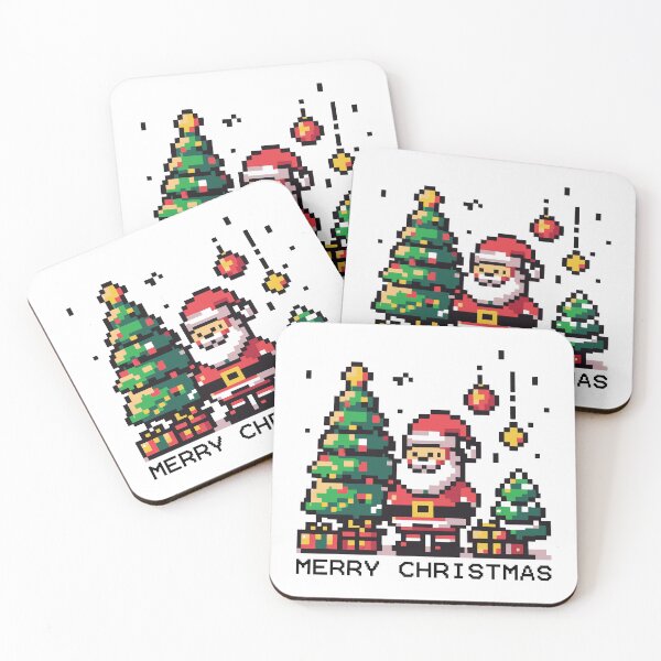 Item preview, Merry Christmas – 8-Bit Holiday Pixel Fun designed and sold by Scaryzz.