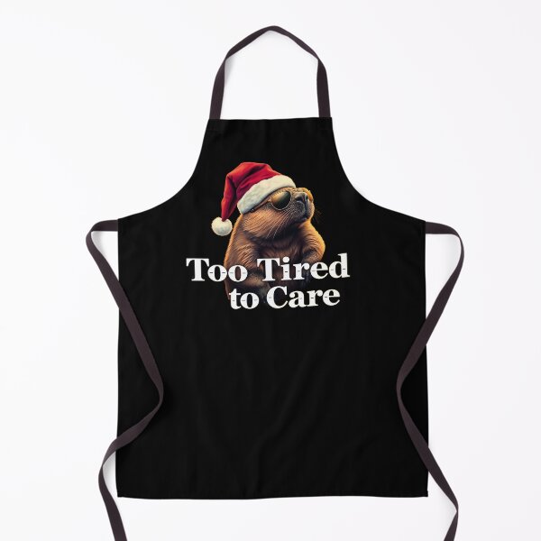 Item preview, Too Tired To Care Unbothered Christmas Capybara designed and sold by SolaoLab.