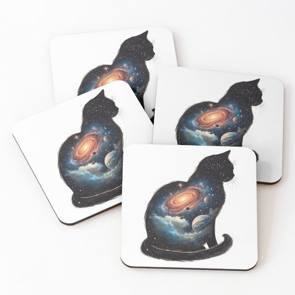 Item preview, Cosmic Cat Silhouette – Universe Within designed and sold by AndrewYoko.