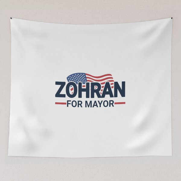 Item preview, Zohran Mamdani For Mayor NYC – Patriotic USA Flag Political Election Campaign Support Design designed and sold by BrainBubbleArt.