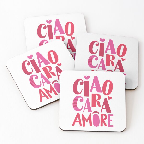 Item preview, Cute Italian Greetings: ,,Ciao Cara Amore" - Retro Italian Love Typography Design designed and sold by SaraSumi.