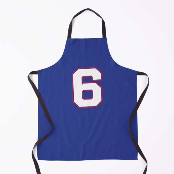 Item preview, Jersey Number 6 / Player Shirt Number Six (White with Red Outline) designed and sold by STUDIO-72.