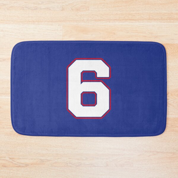 Item preview, Jersey Number 6 / Player Shirt Number Six (White with Red Outline) designed and sold by STUDIO-72.