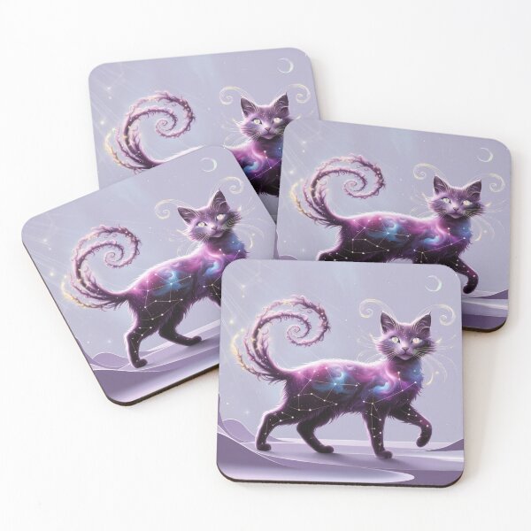 Item preview, Ethereal Nebula Cat in Zodiac Starlight designed and sold by Bilikaru.
