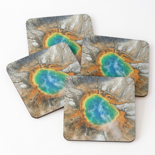 Item preview, Grand Prismatic Spring Yellowstone National Park (Aerial Landscape Photography Print) designed and sold by Explore The Wilds.