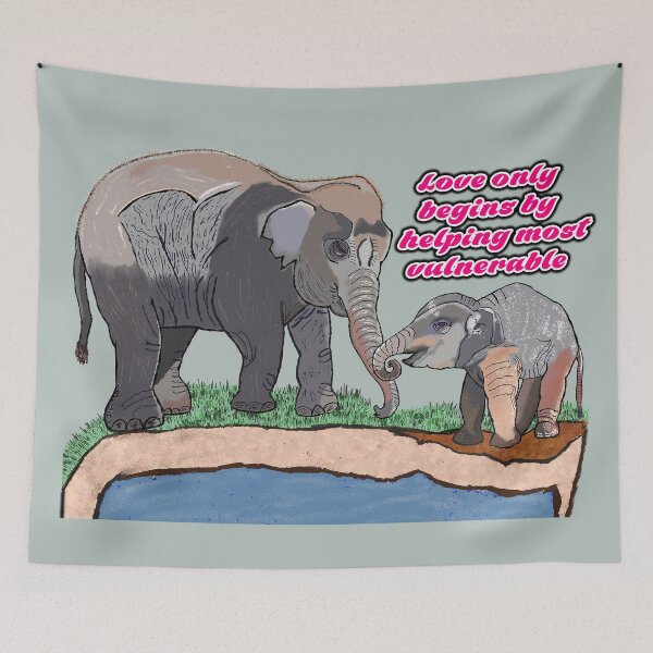 Item preview, Elephants show protecting all vulnerable works designed and sold by reallypathetic.