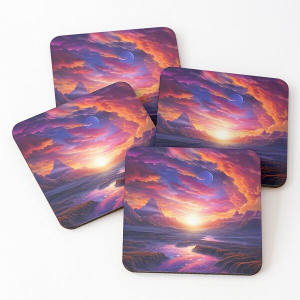 Item preview, Moon Over Desert Landscape designed and sold by CraftedHome.