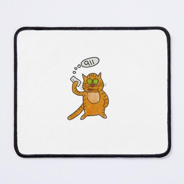 Item preview, Funny Cat Calling 911 – Cartoon Illustration designed and sold by YokoByIngoErno.