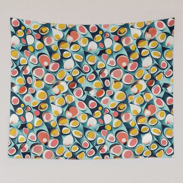 Item preview, Playful Mid-Century Modern Biomorphic Pattern designed and sold by SketchNStyle.