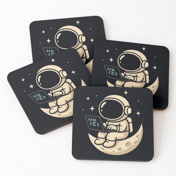 Item preview, Astronaut Programming on the Moon designed and sold by DevDrip1.