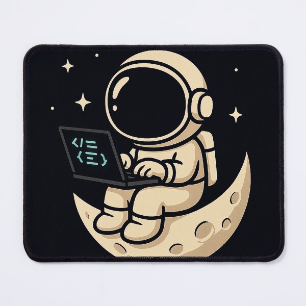 Item preview, Astronaut Programming on the Moon designed and sold by DevDrip1.