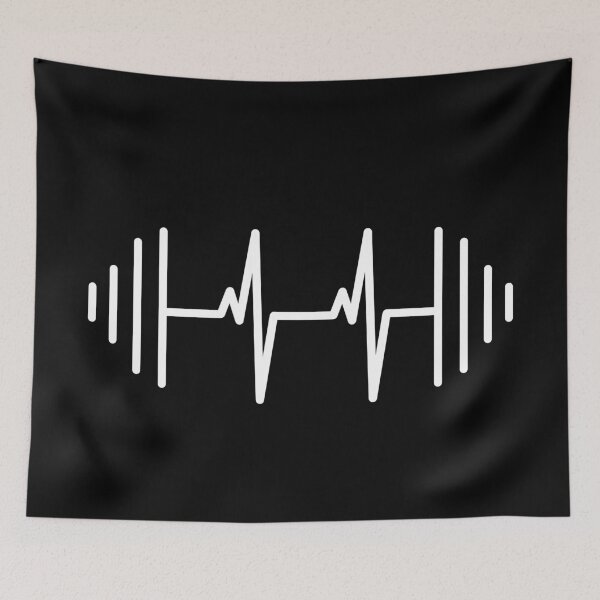 Item preview, Heartbeat Barbell Soundwave Fitness Design - Gym Workout ECG Line Art - Weightlifting Strength Training Bodybuilding Gift designed and sold by BrainBubbleArt.