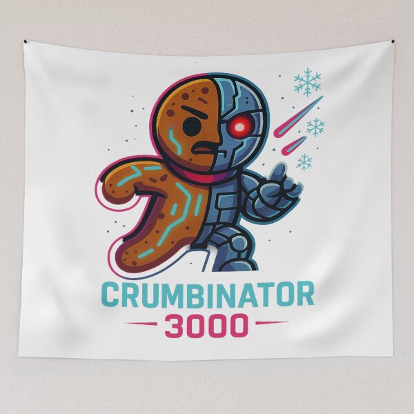 Item preview, CRUMBINATOR 3000 – HALF COOKIE, HALF MACHINE T-Shirt designed and sold by NAJURE.
