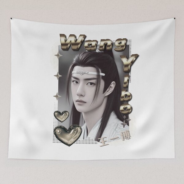 Item preview, Wang Yibo (王一博) Chinese Actor Cdrama Chinese Entertainment Scrapbook Collage Cozy Y2K Vintage Design designed and sold by HELL0WBELLO.