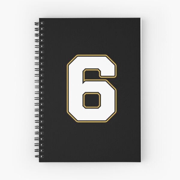 Item preview, Jersey Number 6 / Player Shirt Number Six (White with Gold Outline) designed and sold by STUDIO-72.