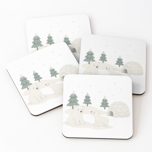 Item preview, Cute Polar Bears – Winter and Igloo designed and sold by NautilusPrint.