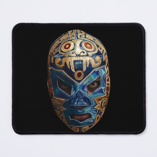 Item preview, Dr. Wagner Jr. Lucha Libre Mask Portrait - Aztec Warrior Style designed and sold by mongeekshirts.