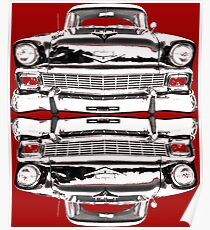 Tri-Color Classic Car Poster