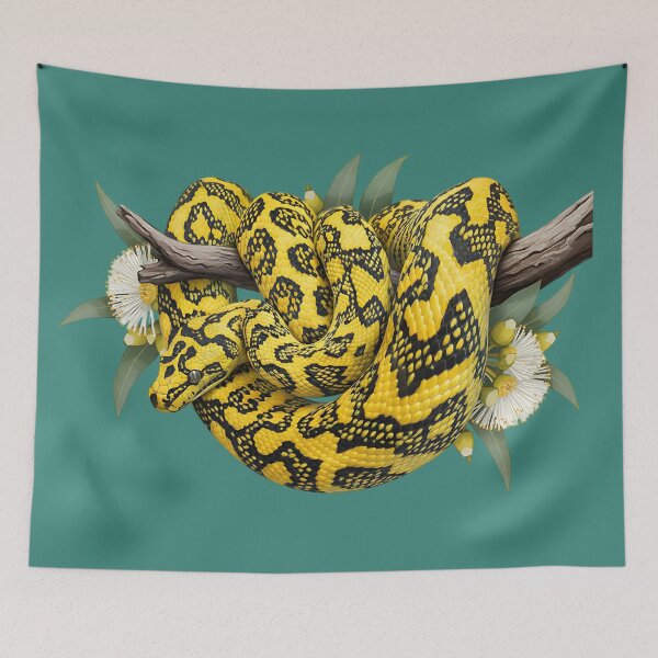 Item preview, Carpet Python with Eucalyptus Blossoms designed and sold by BirdsnStuff.