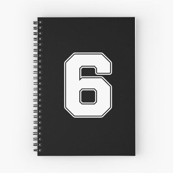 Item preview, Jersey Number 6 / Player Shirt Number Six (White with White Outline) designed and sold by STUDIO-72.