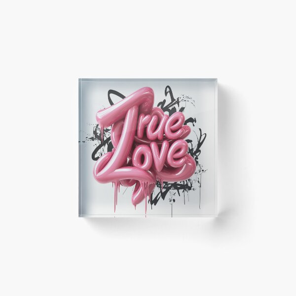 Item preview, True Love 3D Typography designed and sold by YukiYY.