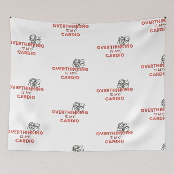 Item preview, Overthinking Is My Cardio Doodle Illustration designed and sold by ade-datt.