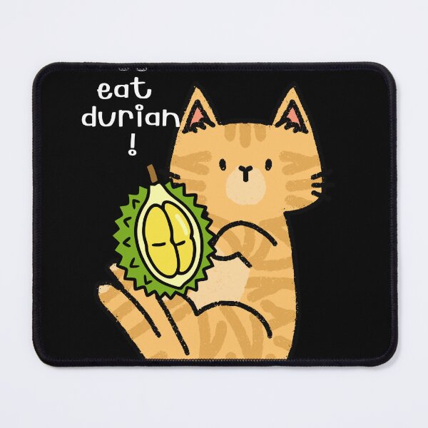Item preview, Adorable Cat loves Durian Friut artwork designed and sold by Cheeky Popp.