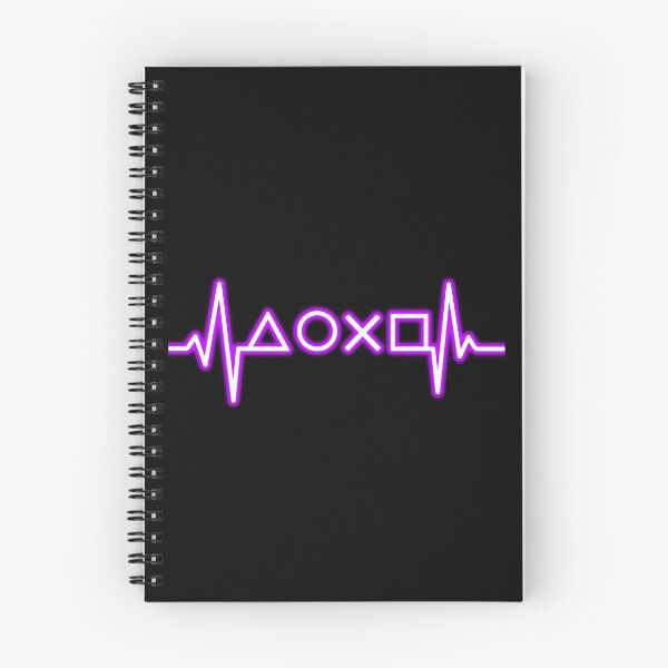 Item preview, Neon Purple Gamer Heartbeat Line with Iconic Gaming Symbols – Glowing Pulse Art for Gamers designed and sold by BrainBubbleArt.
