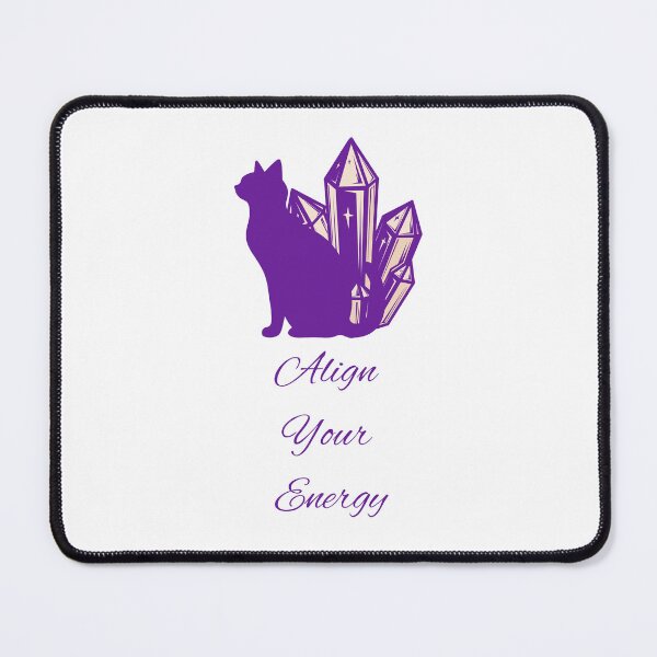 Item preview, Align Your Energy Mystic Purple Cat Crystal Illustration designed and sold by ade-datt.