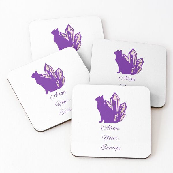 Item preview, Align Your Energy Mystic Purple Cat Crystal Illustration designed and sold by ade-datt.