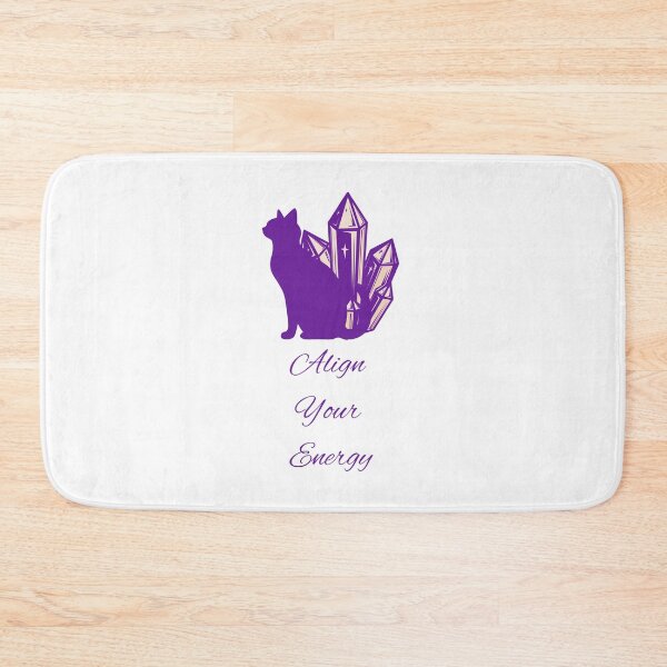 Item preview, Align Your Energy Mystic Purple Cat Crystal Illustration designed and sold by ade-datt.