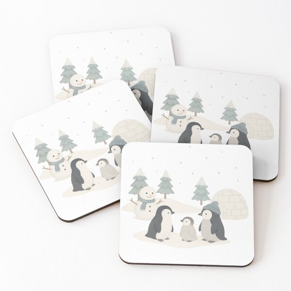 Item preview, Cute Penguin Family – Winter and Igloo designed and sold by NautilusPrint.