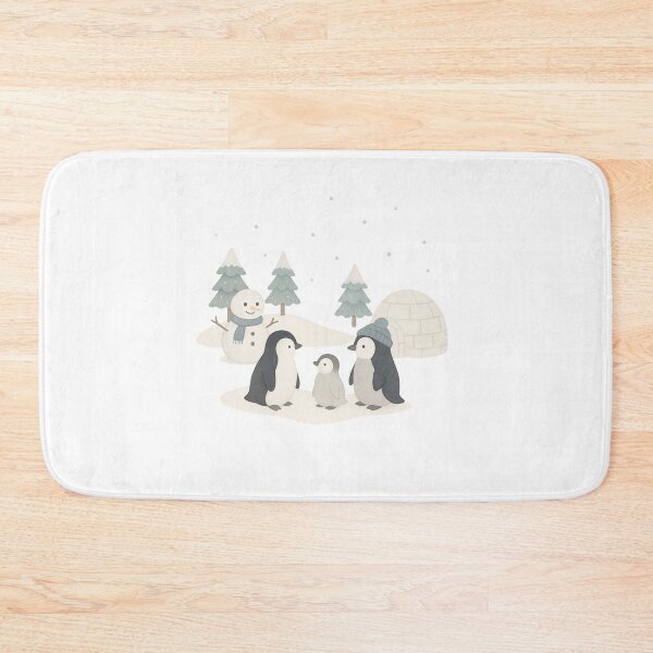 Item preview, Cute Penguin Family – Winter and Igloo designed and sold by NautilusPrint.
