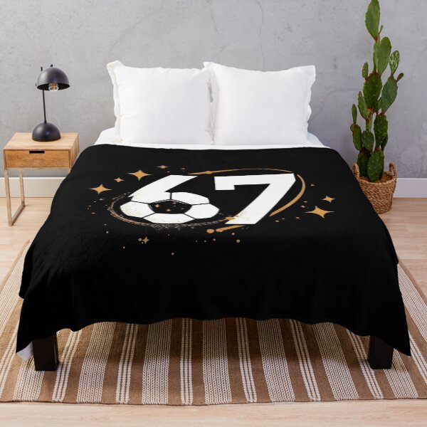 Item preview, 67 Soccer Cosmic Design – Minimal Aesthetic Football Art with Gold Stars designed and sold by SaritaVerseArt.