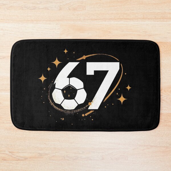 Item preview, 67 Soccer Cosmic Design – Minimal Aesthetic Football Art with Gold Stars designed and sold by SaritaVerseArt.