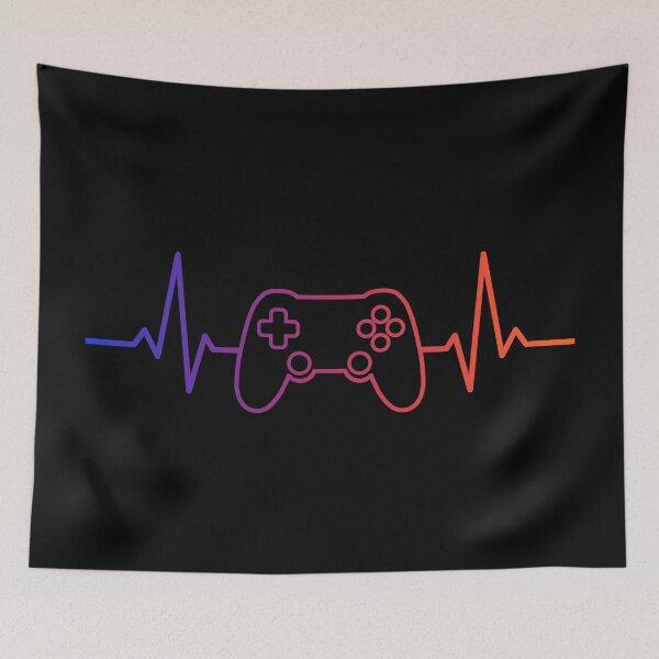 Item preview, Gamer Heartbeat Line – Neon Game Controller Pulse | Gaming Lifestyle Art for Gamers, Streamers & Esports Fans designed and sold by BrainBubbleArt.