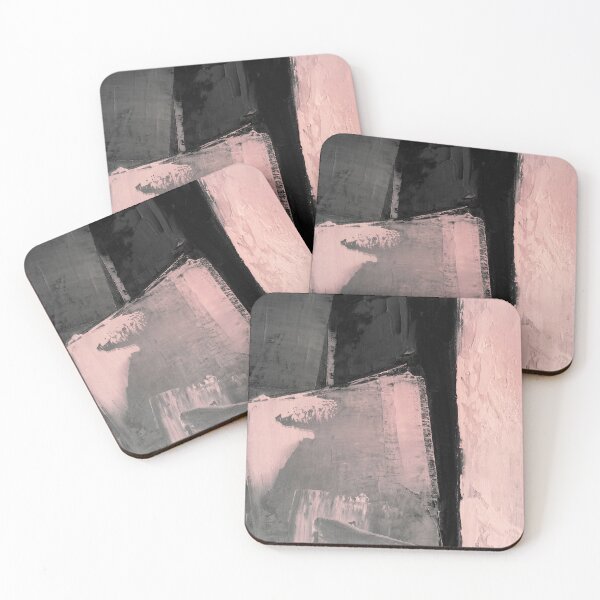 Item preview, Blush  Pink and Black Abstract Painting designed and sold by ElaSzczepaniak.
