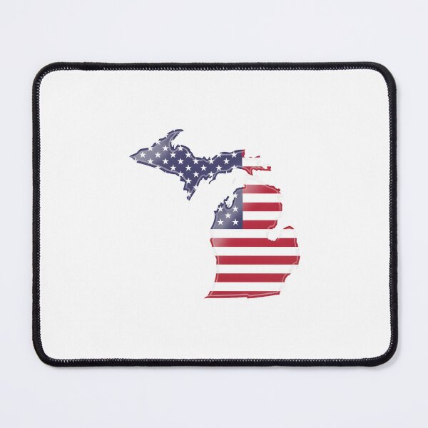 Item preview, Michigan USA Flag Silhouette – Stars and Stripes State Outline designed and sold by Paper Drip.