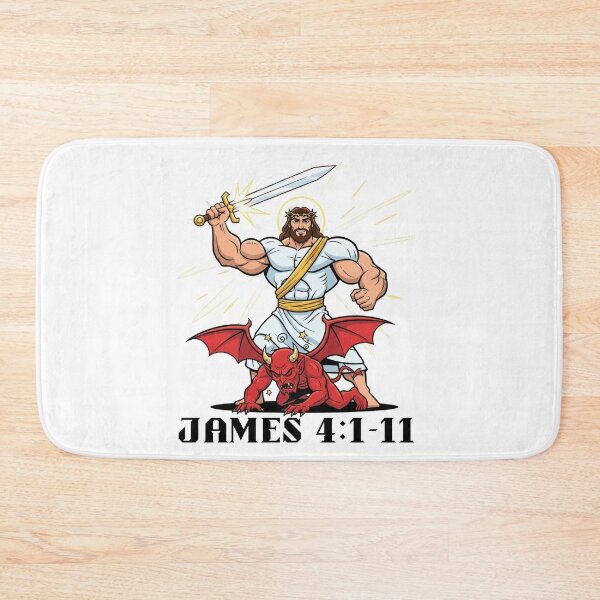 Item preview, Jesus defeats satan in the Wilderness designed and sold by BamFamDada.