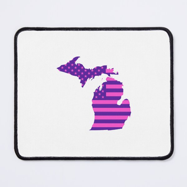 Item preview, Michigan Pop Pink State Flag – Modern Fun Colors designed and sold by Paper Drip.