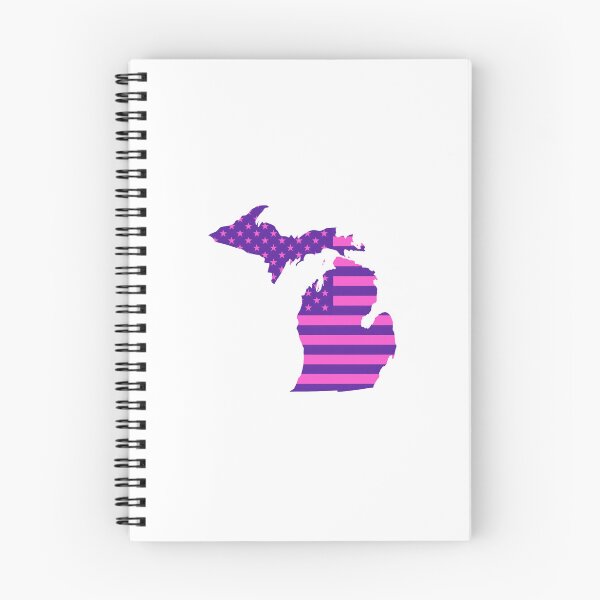 Item preview, Michigan Pop Pink State Flag – Modern Fun Colors designed and sold by Paper Drip.